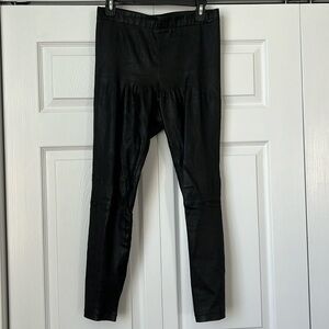 VINCE super soft stretch leather ankle‎ zip leggings